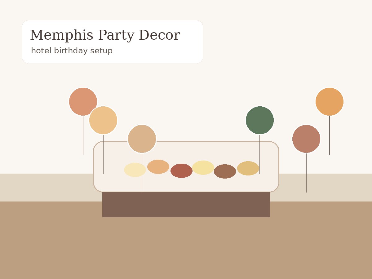 Memphis party decor and celebration setup styling