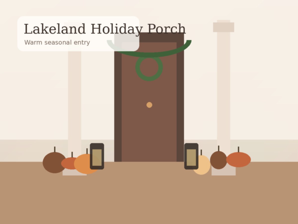 Lakeland porch decorating and seasonal front-entry styling